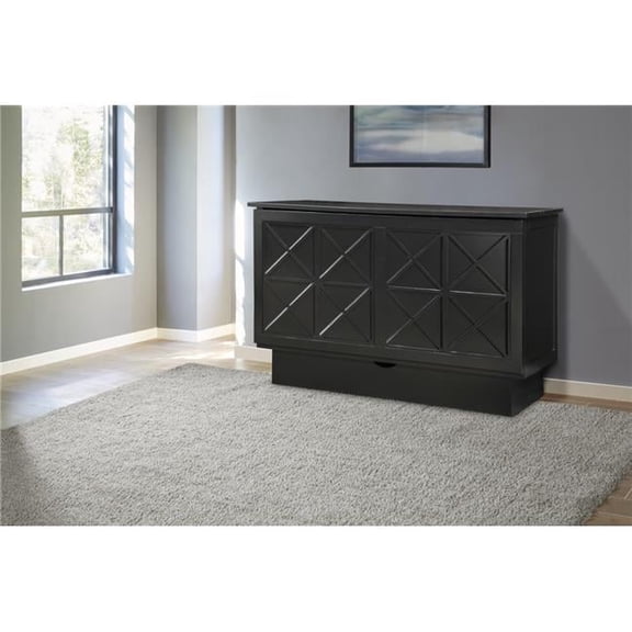 Creden-ZzZ 513-20 Essex Black Cabinet Bed, Queen Size