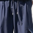 thumbnail image 4 of Cargo Pants for Men, Solid Color Pocket Elastic Waist Casual Fashion Trousers for Spring Summer, 4 of 7