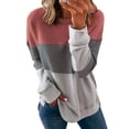 thumbnail image 4 of idosla Womens Casual Fashion Sweatshirts Loose Pullover Sweatshirt Long Sleeve Crewneck Tops (Pink, 4XL), 4 of 4