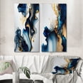 thumbnail image 1 of Designart "Blue Tones in Geode Marble I" Abstract Marble Wall Art Set Of 2 - Blue Abstract Wall Decor Set Of 2, 1 of 6
