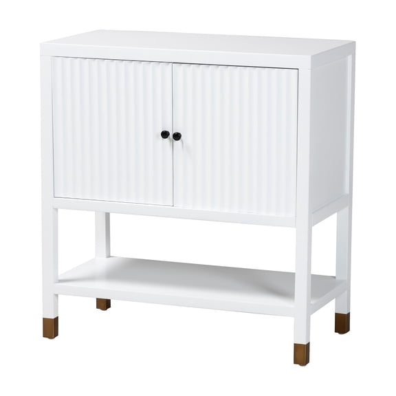 bali & pari Aiden Fluted Sideboard  2-Door Accent Storage Cabinet