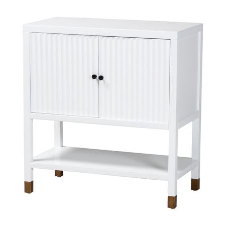bali & pari Aiden Fluted Sideboard 2-Door Accent Storage Cabinet