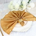 thumbnail image 6 of BalsaCircle 5 Pieces Gold 20" Geometric Design Polyester Dinner Napkins Tablecloths, 6 of 8