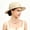 Khaki, variant on Lightweight Breathable Straw Hat with Pearl Trim for Women Church Banquet
