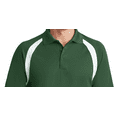 thumbnail image 3 of Sport-Tek Men's Performance Colorblock Polo Shirt_Forest Green/White_S, 3 of 3
