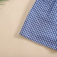 thumbnail image 7 of CAICJ98 Toddler Baby Boy Girl Shorts Gingham Plaid Shorts Summer Casual Elastic Waist Shorts Pants Bottoms Blue,3-4 Years, 7 of 7