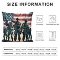 thumbnail image 6 of Acheng Four Soldiers Silhouetted American Flag Throw Pillow Covers  Decorative Square Cushion Case Soft Cozy Modern Pillowcase for Couch Sofa Bed Living Room Home Decor,2pcs White, 6 of 6