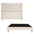 thumbnail image 1 of Box Base Cama Slim Dicasa Cabecera Lugo Beige Claro Queen Size, 1 of 7