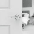 thumbnail image 3 of Hollis Round Rose Satin Nickel Privacy Bed/Bath Door Lever, 3 of 6