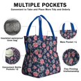 thumbnail image 3 of Pioneer Flower Drawstring Lunch Bag Women - Drawstring Lunch Bag Insulated for Work Office - Stain-Resistant Large Lunchbags for Women with Multi-Pockets, 3 of 6