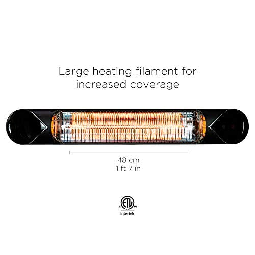 Briza Patio Heater, Large Infrared Patio Heater for Indoor and Outdoor use, 1500Watt, Mount to Ceiling/Wall Briza Patio Heater, Large Infrared Patio Heater for Indoor and Outdoor use, 1500Watt, Mount to Ceiling/Wall