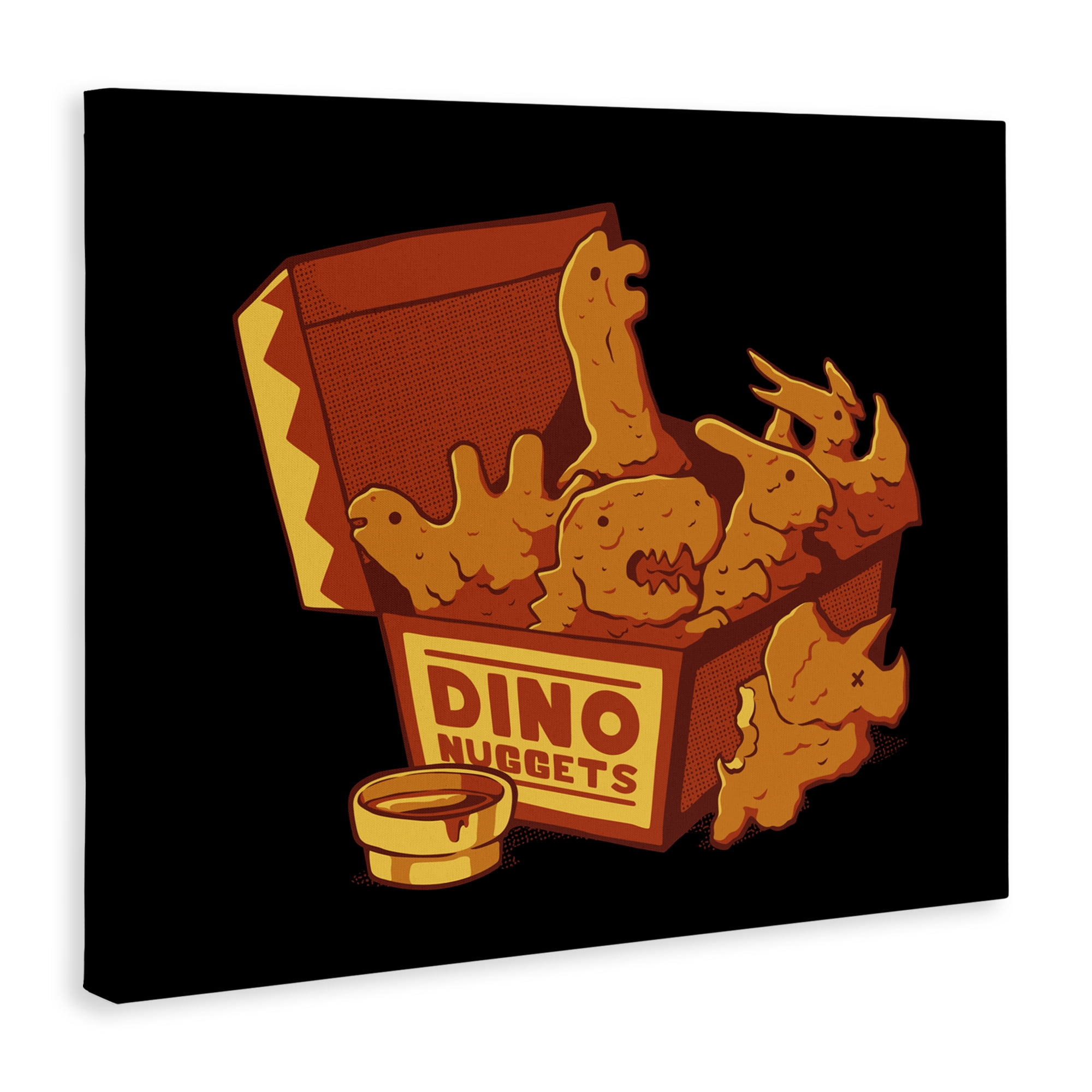Stupell Industries Dino Nuggets with Sauce Canvas Wall Art, design by Tobe Fonseca