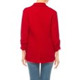 thumbnail image 3 of Women's Versatile Blazer for Work Casual Wear Ruched SleevesSingle Button, 3 of 7