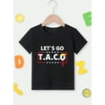 thumbnail image 5 of MAWOTEA Taco Lovers Exclusive Funny Graphic T-shirt for Kids,Black Fabric 100% Cotton Made, 5 of 5