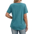 thumbnail image 5 of Fantaslook Lace Plus Size Tops for Women V Neck Short Sleeve Blouses Summer Tunic Shirts, 5 of 11