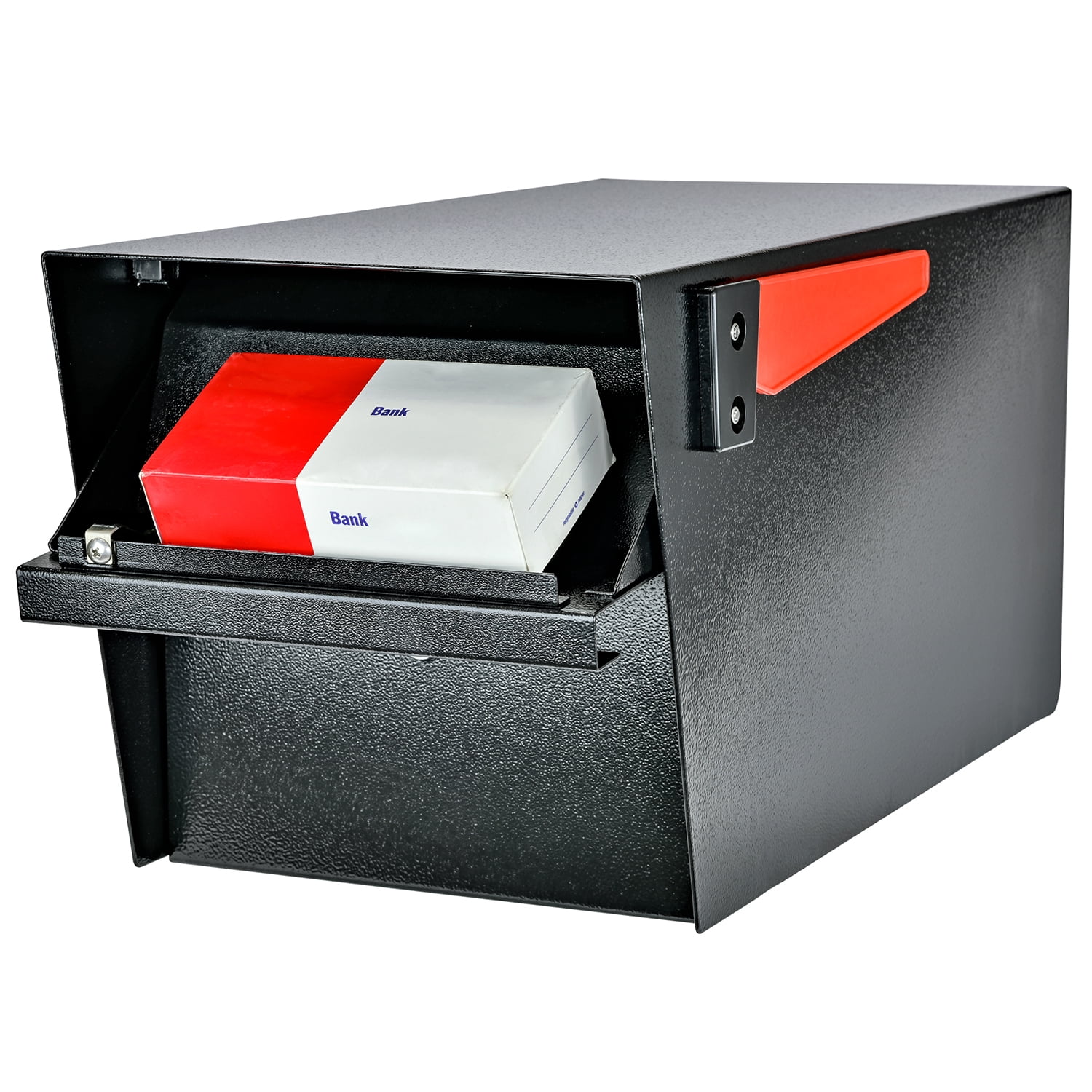 Mail Manager Street Safe Latitude Locking Security Mailbox (Front & Rear Access), Black