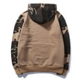 thumbnail image 2 of SWSMCLT Men's Lightweight Hooded Sweatshirts Long Sleeve Hoodie Fall Soft Camo Fitted Drawstring Fashion Streetwear Khaki 44, 2 of 4