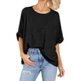 thumbnail image 3 of Zeonetak Women Oversized T-Shirt Summer Casual Short Sleeve Crewneck Loose Basic Tee Tops Clothes, 3 of 6