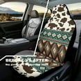 thumbnail image 5 of Yuyamidu Brown Cow Print Car Seat Covers Full Set of 2 Pcs Southwest Aztec Auto Front Seat Covers Waterproof Vehicle Interior Accessories, 5 of 6