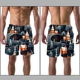 thumbnail image 3 of luoweisi Men's Beach Shorts Quick Dry Swim Trunks with Mesh Lining Merry Chrismas L, 3 of 5