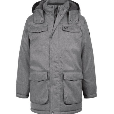 Calvin Klein Toddler Boy's Charcoal Heather Military Inspired Jacket, 2 T