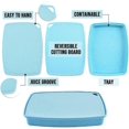thumbnail image 3 of Utensilios de cocina, juego de 5 piezas de paja de trigo para cocina, apto para lavavajillas, color azul., 3 of 4
