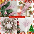 thumbnail image 5 of 12 Pack Artificial Glitter Berry Stem Ornaments, 17in Christmas Decorations Picks Glittery Bead Sticks Branches for Christmas Tree Decor DIY Wreath Crafts Home Decor, Pink, 5 of 6