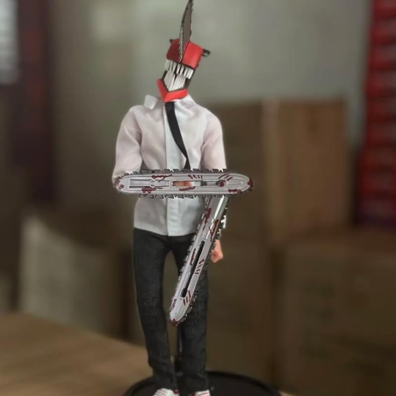 Chainsaw Figure Movable Standing Chainsaw Figurine 20cm/7.9inch PVC Characters Collectible Handicrafts Souvenirs for Anime Fans Gifts