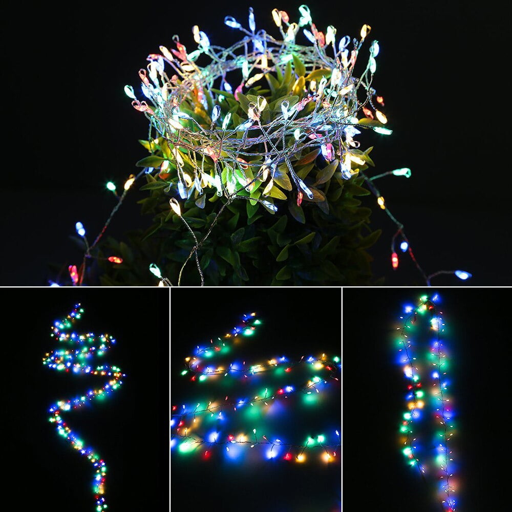 MeAddHome LED Firecracker Fairy Lights USB Battery Operated Remote
