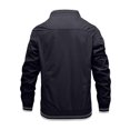 thumbnail image 3 of Lovskoo Men's Casual Bomber Jacket Winter Warm Long Sleeve Zipper Cotton Padded Hiking Wear Outdoor Sportswear Windbreaker Black, 3 of 4