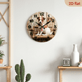 thumbnail image 5 of 2D Flat 1pc 10Inch Wooden Vintage Jack Russell Terrier Wall Clock - Silent Pet-Themed Decor, Round Wooden Design with Black Numbers Hands, Perfect for Home, Office, or Gift, Battery Operated, 5 of 7