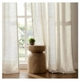 thumbnail image 3 of Semi Sheer Curtains for Living Room, Linen Curtains 84 Inch Length 2 Panels Set for Bedroom ，White Curtains 84 Inches Long Rod Pockets Back Tab (84" L x 100" W, Linen), 3 of 7