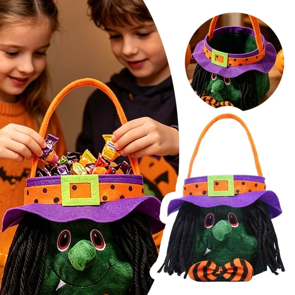 Ailezt Halloween Decor Halloween Candy For Trick Or Festive Party Storage Container With Sturdy Handles