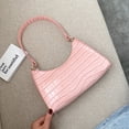 thumbnail image 4 of Women's Crossbody Bag Faux leather One Shoulder Bag Stone pattern hold bag - pink, 4 of 6