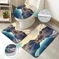 thumbnail image 3 of 4 Pcs Science Fiction Shower Curtain Sets with Rugs for Bathroom Decor,Astronaut Space Bathroom Shower Curtain Sets,Solar Eclipse Bathroom Sets with Shower Curtain and Rugs, 3 of 7