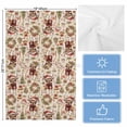 thumbnail image 5 of Christmas Kitchen Towels Set of 3, Water Absorbent Dish Towel, Elk Xmas Tree Wreath Balls Bell Rustic Decorative Hand Towels - Quick Drying Cloth for Cooking Baking, 18x28 Inch, 5 of 8
