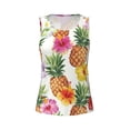 thumbnail image 3 of Picia Hawaiian Pineappl Pattern Women's Workout Tank Top,Breathable Activewear,Slim Fit Athletic Top,Versatile Workout Moisture-wicking top-Small, 3 of 9