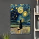 thumbnail image 3 of Placa de Metal Vintage de hierro, decoración de pintura Rectangular con gato bajo el cielo nocturno, 20x30cm, 3 of 9
