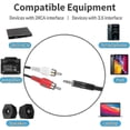 thumbnail image 2 of 3.5mm to RCA Cable 100ft 3.5mm TRS Male to 2RCA Male Stereo Y Splitter, 2 of 5