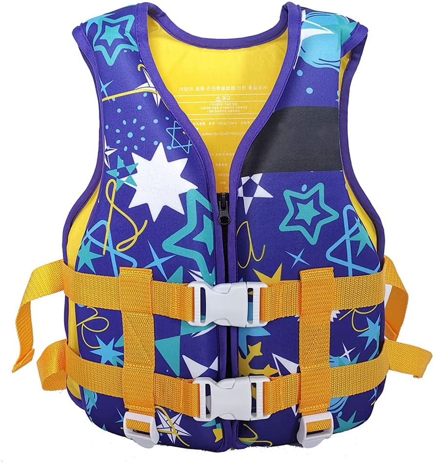 Swimming Ayangg Soft Kids Life Jacket,Super Light Swimming Vest Boys Girls Cute Floation Swimsuit Strong Buoyancy Childrens Treasure Survival Jacket for Boys Kids 7-10 Years&55-88 pounds Girls 