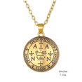 thumbnail image 1 of Collar de amuleto de la buena suerte de Talismán de protección, sello de riqueza de acero inoxidable de solomon, cadena de cuerda de cera de ajuste, regalo de joyería, 1 of 4
