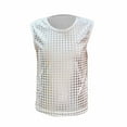 thumbnail image 4 of Afdoent Girls Sequin Applique Sleeveless Tank Top Party Performance Shiny Glitter Casual Tee For Toddler Youth Child 160, 4 of 6