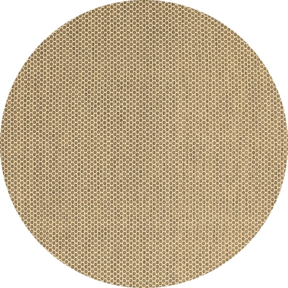 Ahgly Company Indoor Round Abstract Brown Contemporary Area Rugs, 3' Round