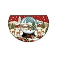 thumbnail image 2 of Mecorevxz Christmas Decorations,Half Round Doormat Non Slip Indoor Outdoor Entrance Semi Circle Area Rug Washable Half Moon Rug Front Floor Mat for Christmas Decor（B）, 2 of 7