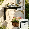 thumbnail image 2 of SLYNSHome Hanging Bird Bath with Hooks for Outdoor Decor,Hummingbird Feeder Iron Bird Bath Tray Wildlife Feeder Plate Water Bowl for Garden Patio Decoration, 2 of 6