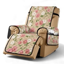 TSOVTHRID Daisy Floral Print Recliner Chair Covers Anti-Slip Reclining Cover for Recliner Chair Washable 1 Seat Chair Covers for Reclining Chairs with Elastic Strap for Dogs Pets