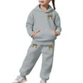 thumbnail image 6 of Boys Tracksuit Sets Size 8 Bow Graphic Sweatshirt and Pants Warm Up Suit Loose Fit Hoodie Sets 2 Pieces Sweatsuits for Boys Back To School Clothes, 6 of 7