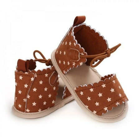 

Hazel Tech Baby Girls Bow Polka Sandals Party Princess Sandals Summer Beach Shoes Infant Baby Girl Shoes