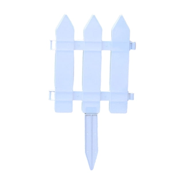 COM1950s PVC Garden Fence, Plastic Border Edging for Outdoor Barrier, Decorative Landscape Fence for Yards, Flower Beds, and Vegetable Patches