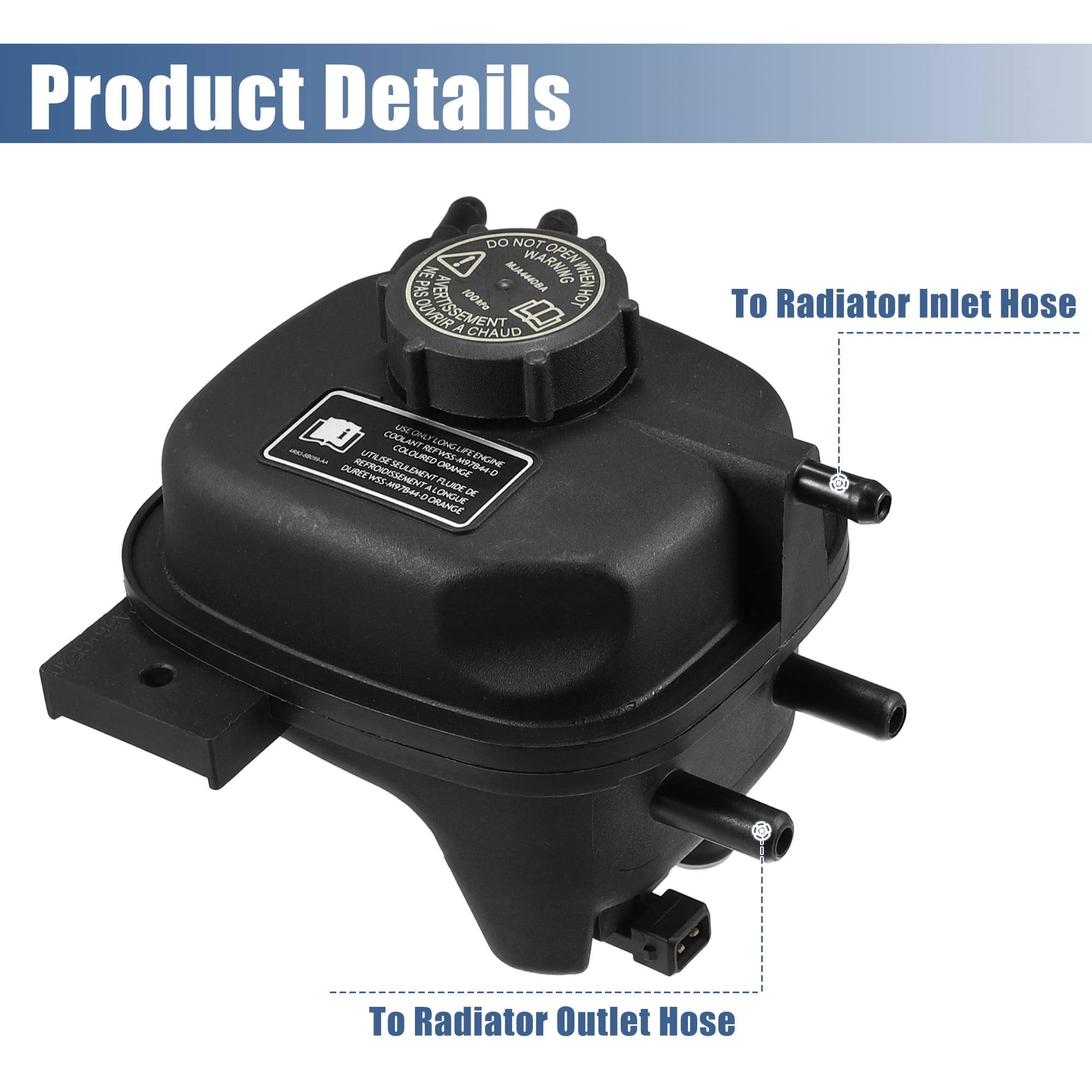 Unique Bargains Coolant Radiator Reservoir Tank MJD4400AB for Jaguar XK8 1997-2006